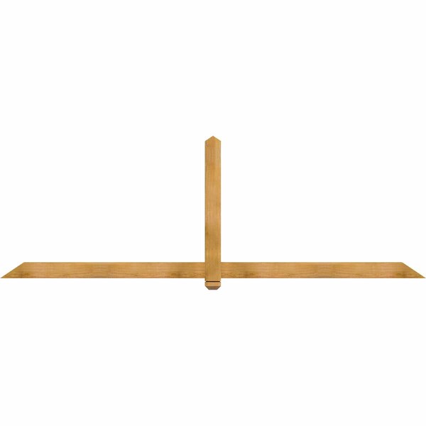 Ekena Millwork Eugene Rough Sawn Timber Gable Bracket, Western Red Cedar, 108"W x 36"H x 2"D x 4"F, 8/12 Pitch GBW108X36X0204EUG00RWR - main